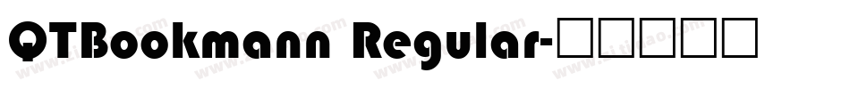 QTBookmann Regular字体转换